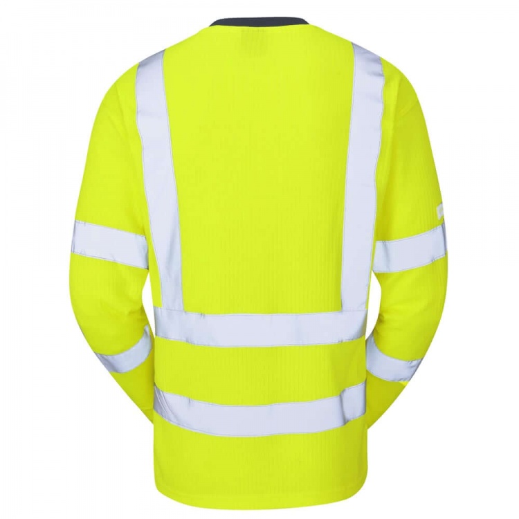 Leo Workwear T05-Y Riverton ISO 20471 Class 3 Comfort EcoViz PB Sleeved T-Shirt Yellow